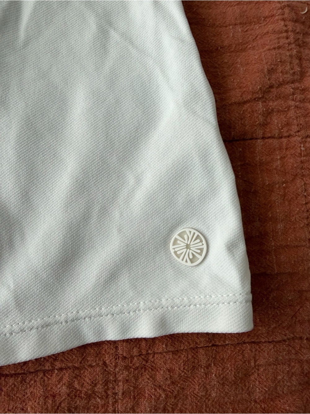 Lilly Pulitzer Luxletic Martina Sleeveless Polo Top S White Ruffle UPF 50 Golf - Picture 4 of 10